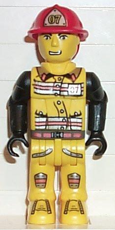 LEGO Minifigure-Fireman in Hat #07-4 Juniors / Jack Stone-JS007-Creative Brick Builders